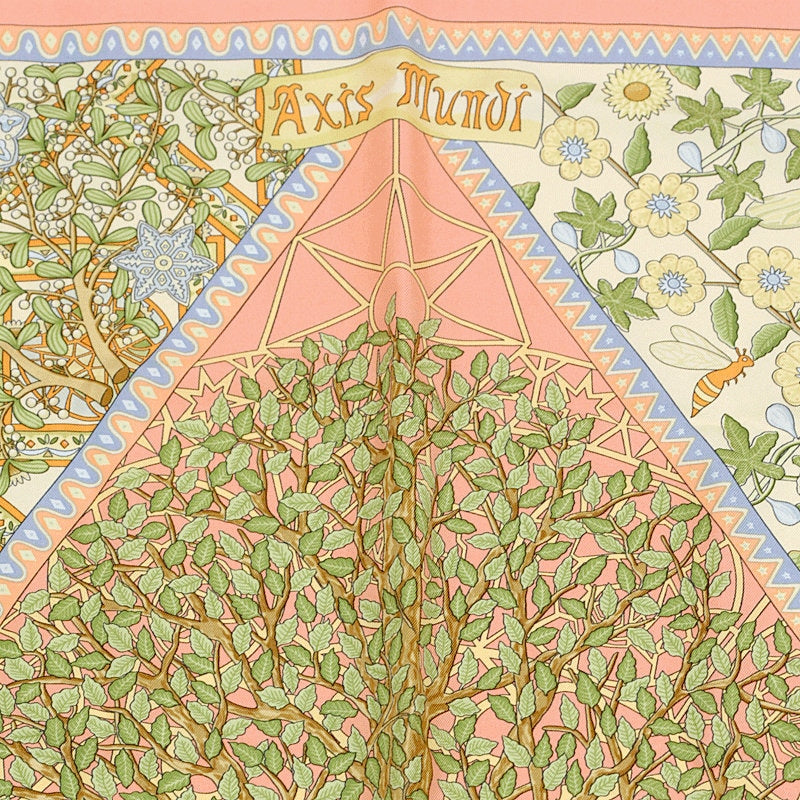 Hermes Scarf "Axis Mundi" by Christine Henry Vintage 90cm Silk