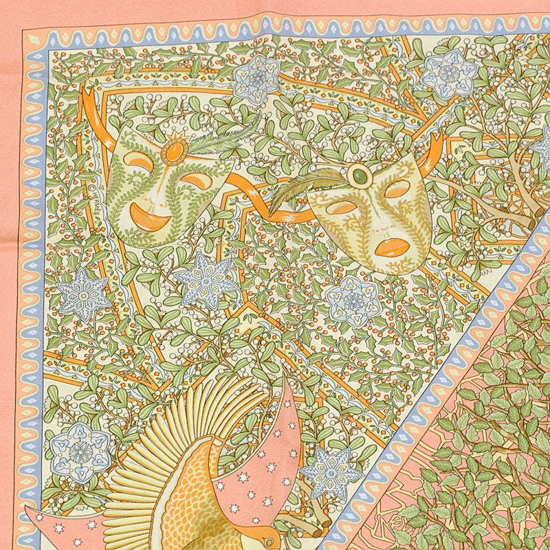 Hermes Scarf "Axis Mundi" by Christine Henry Vintage 90cm Silk