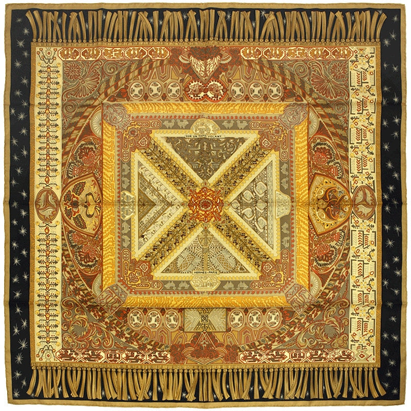 Hermes Scarf "Sur Un Tapis Volant" by Annie Faivre 90cm Silk | Carre Foulard