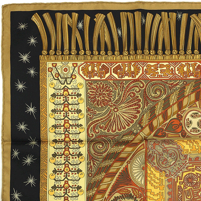 Hermes Scarf "Sur Un Tapis Volant" by Annie Faivre 90cm Silk | Carre Foulard