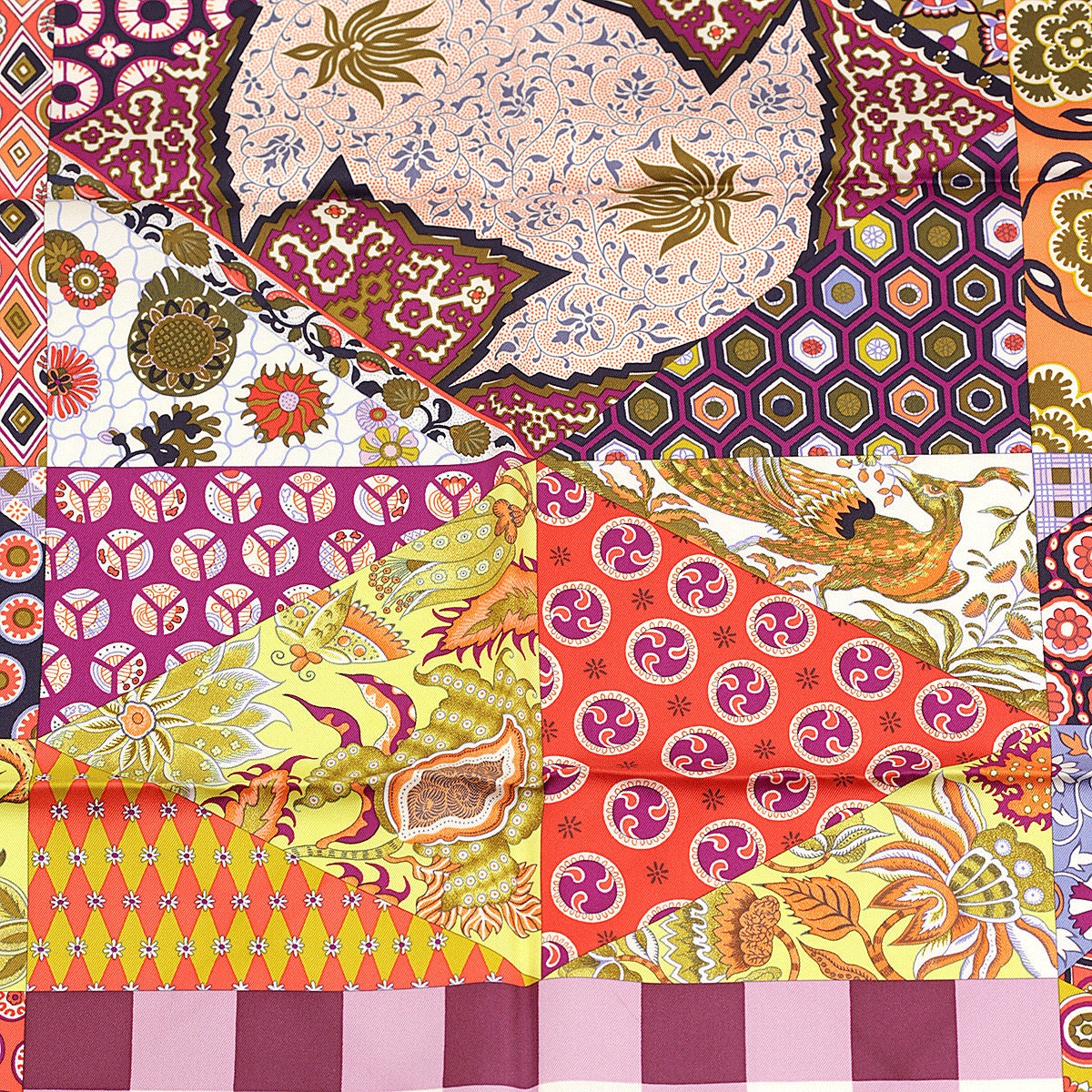 Hermes Scarf "L'Art du Sarasa" by Aline Honore 90cm Silk