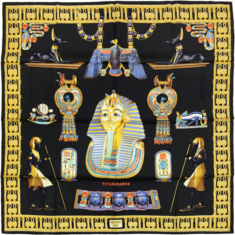 Hermes Scarf "Tutankhamun" by Vladimir Rybaltchenko 90cm Silk