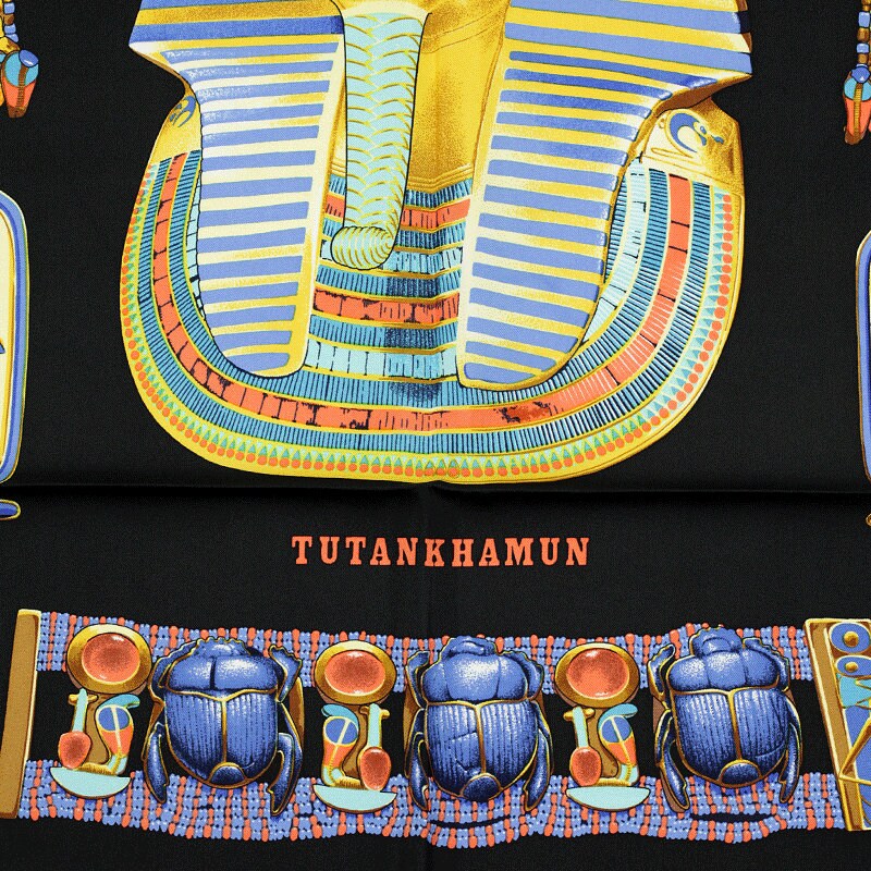 Hermes Scarf "Tutankhamun" by Vladimir Rybaltchenko 90cm Silk