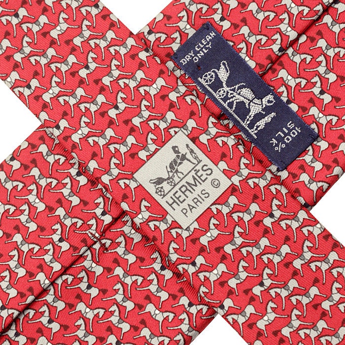 Hermes Men's Silk Tie Whimsical Toy Horses Pattern 5573 | Necktie Cravate