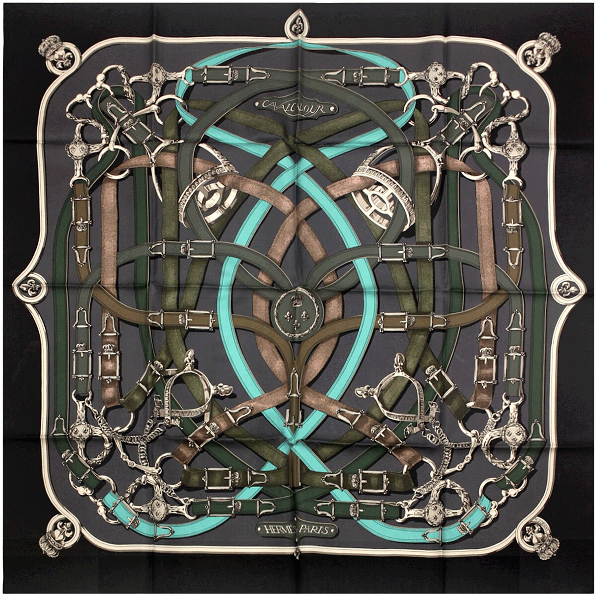 Hermes Scarf "Cavalcadour" by Henri d'Origny 90cm Silk | Carre Foulard