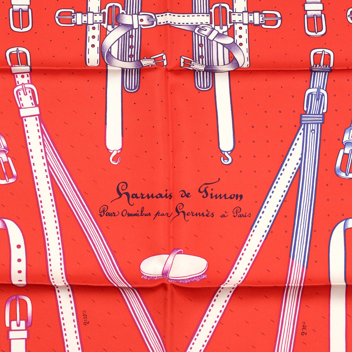 Hermes Scarf "Harnais de Timon" by Florence Manlik 90cm Silk | NWT