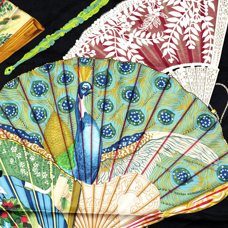 Hermes Scarf "Brise de Charme" by Julia Abadie 90cm Silk