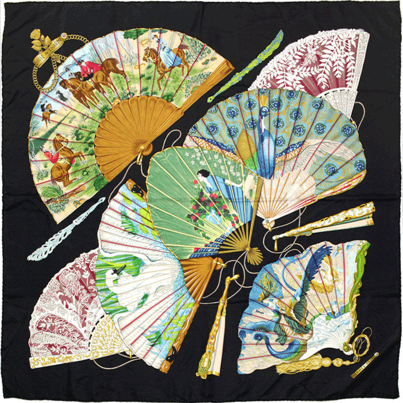 Hermes Scarf "Brise de Charme" by Julia Abadie 90cm Silk