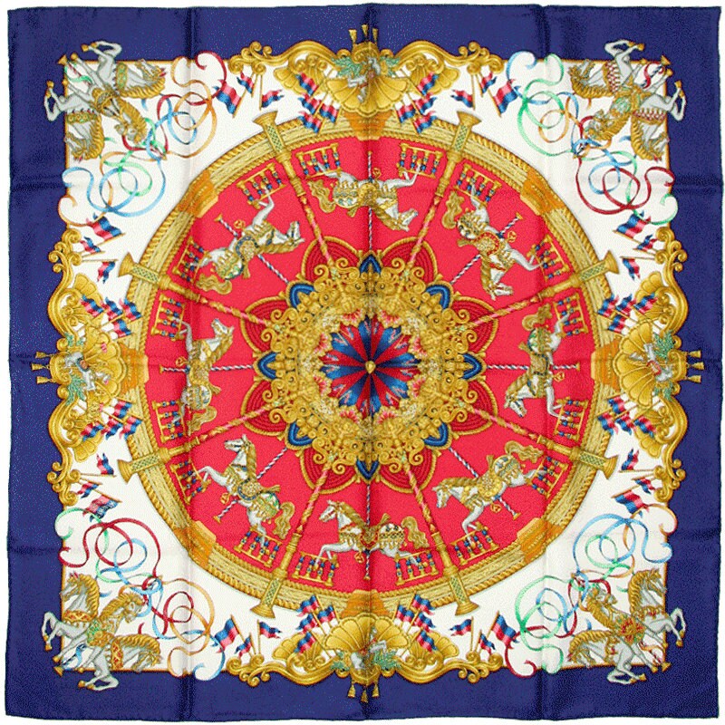 Hermes Scarf "Luna Park" by Joachim Metz 90cm Silk Jacquard