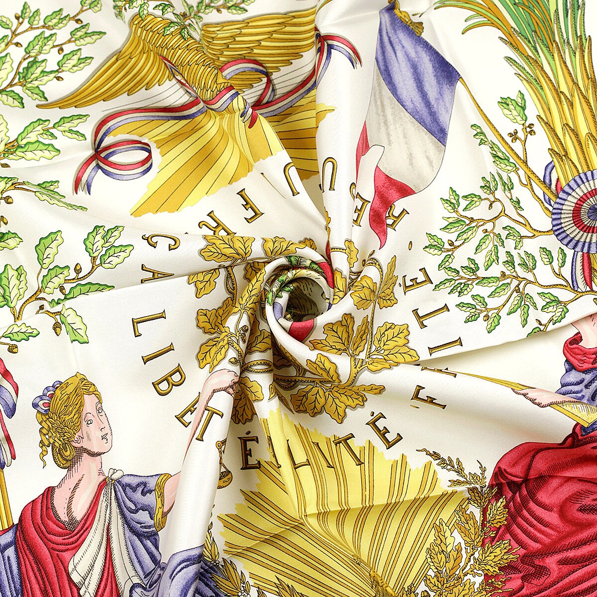 Hermes Scarf "1789 Liberte Egalite Fraternite" by Joachim Metz Vintage 90cm Silk | Carre Foulard