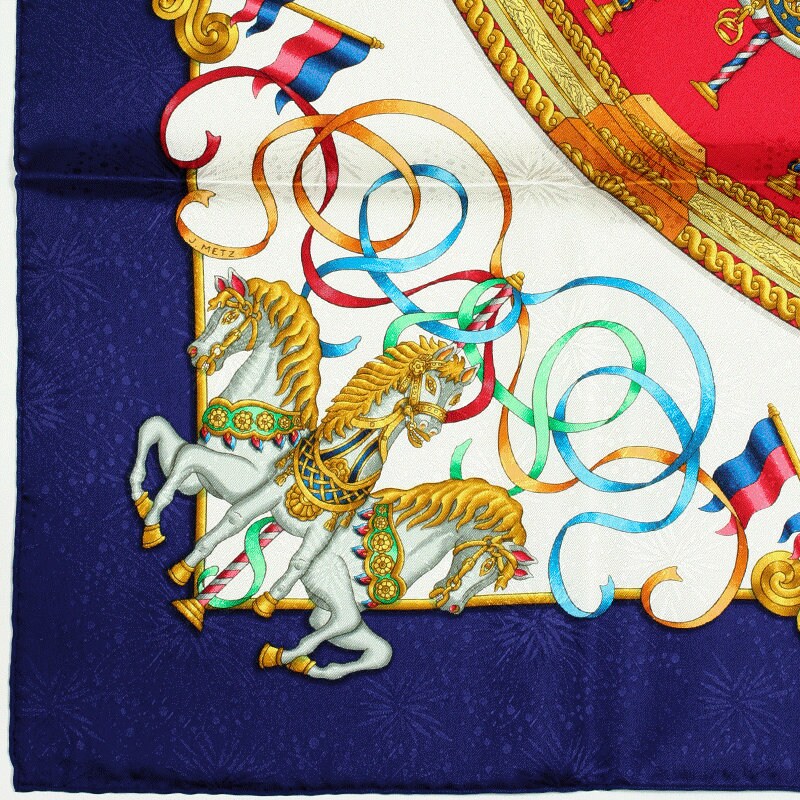 Hermes Scarf "Luna Park" by Joachim Metz 90cm Silk Jacquard