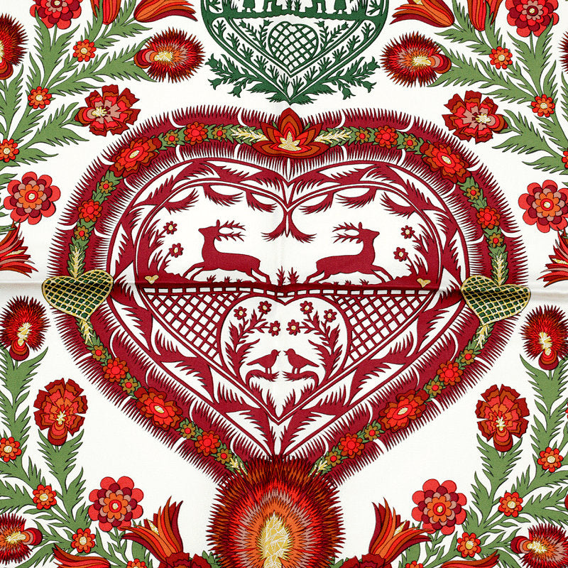 Hermes Scarf "Decoupages" by Anne Rosat 90cm Silk