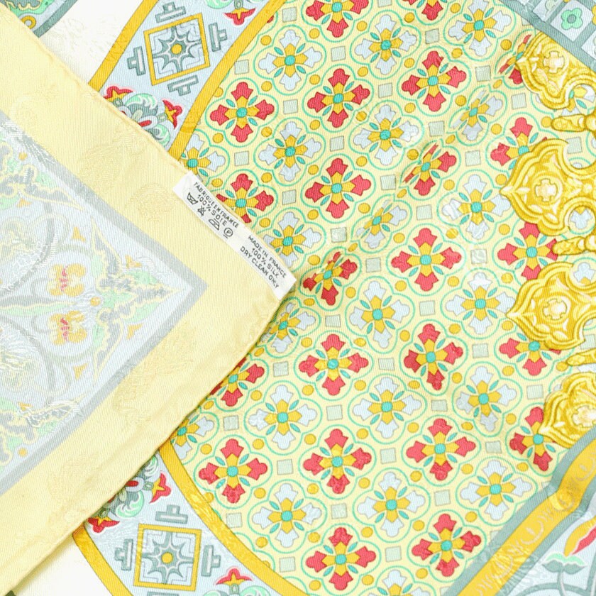 Hermes Scarf "Ciels Byzantins" by Julia Abadie Vintage 90cm Silk Jacquard