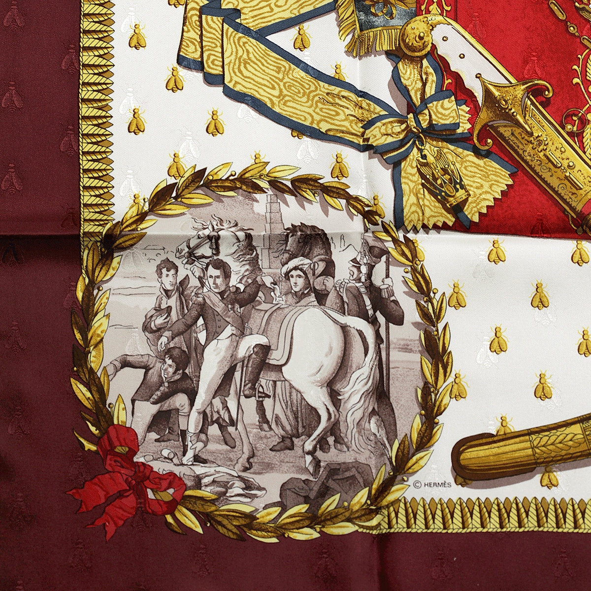 Hermes Scarf "Napoleon" by Philippe Ledoux 90cm Silk Jacquard | Carre Foulard