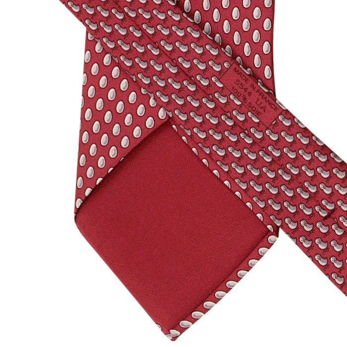 Hermes Men's Silk Tie Twillby Chicken Egg Pattern 5544