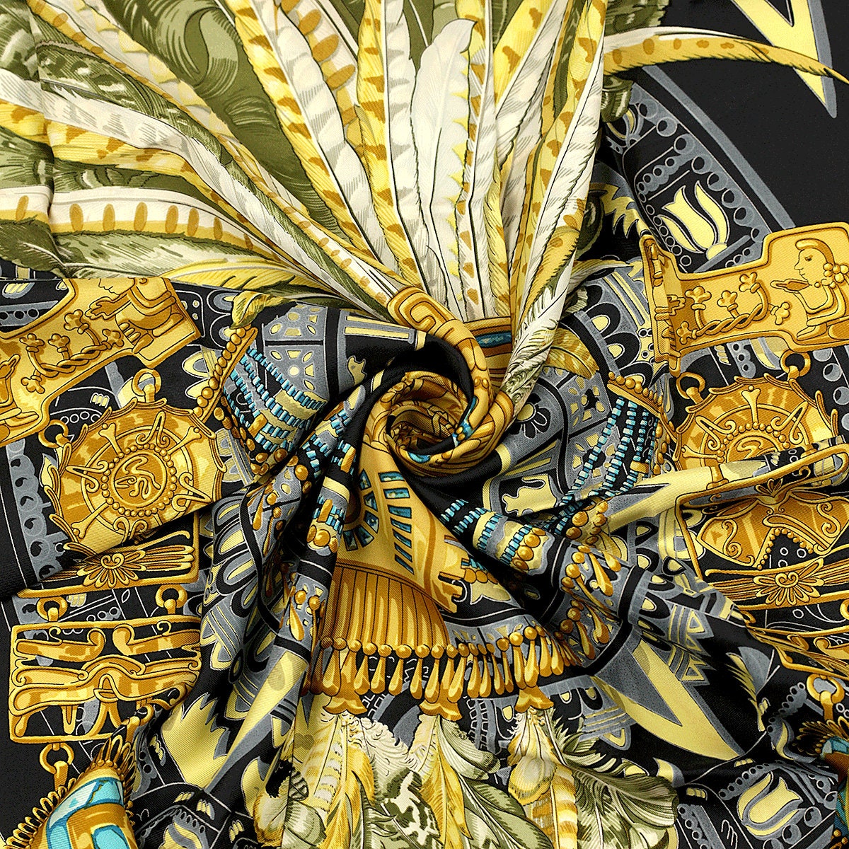Hermes Scarf "Mexique" by Caty Latham 90cm Silk