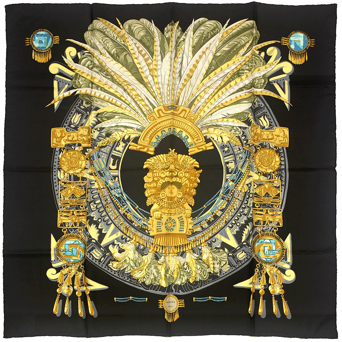 Hermes Scarf "Mexique" by Caty Latham 90cm Silk