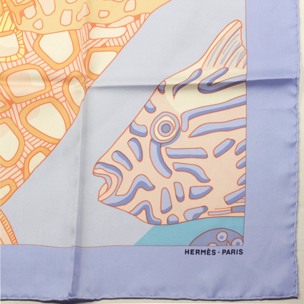 Hermes Scarf "Grands Fonds II" by Annie Faivre 90cm Silk