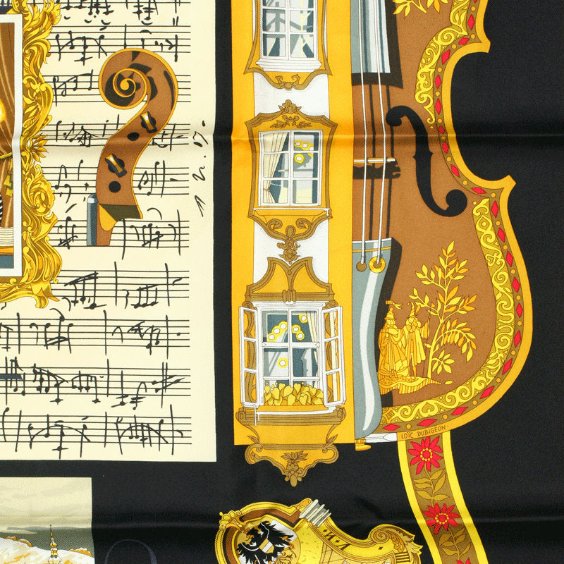Hermes Scarf "Salzburg" by Loic Dubigeon 90cm Silk
