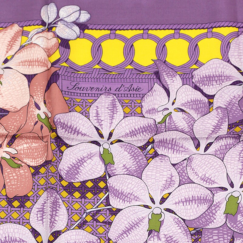 Hermes Scarf "Souvenirs d'Asie" by Vladimir Rybaltchenko 90cm Silk | Carre Foulard