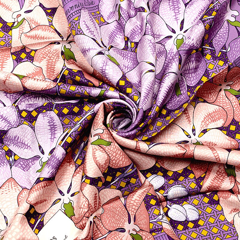 Hermes Scarf "Souvenirs d'Asie" by Vladimir Rybaltchenko 90cm Silk | Carre Foulard