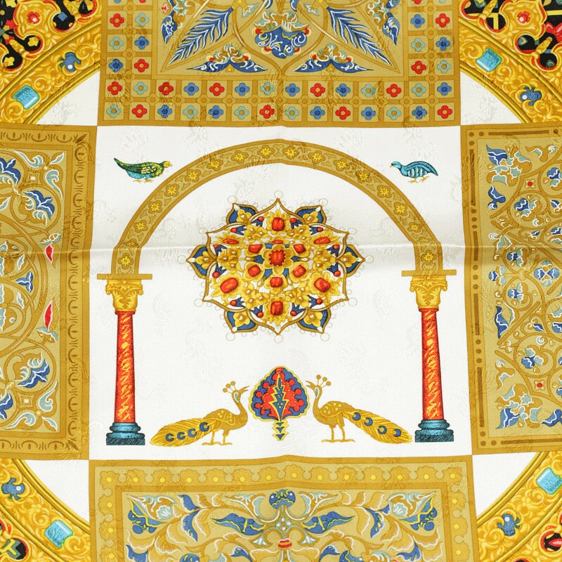 Hermes Scarf "Ciels Byzantins" by Julia Abadie Vintage 90cm Silk Jacuard