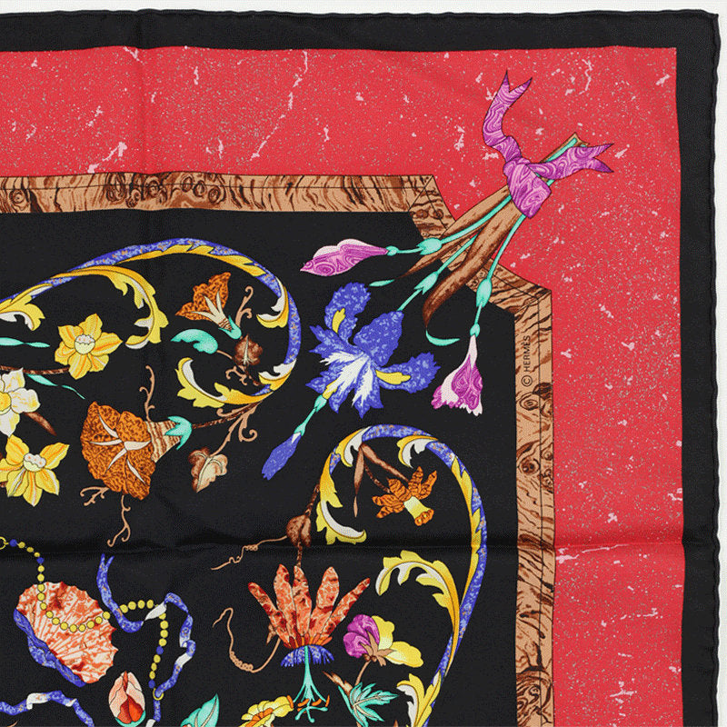 Hermes Scarf "Pierres d'Orient et d'Occident" by Zoe Pauwels Vintage 90cm Silk