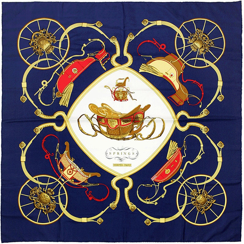 Hermes Scarf "Springs" by Philippe Ledoux 90cm Silk | Carre Foulard