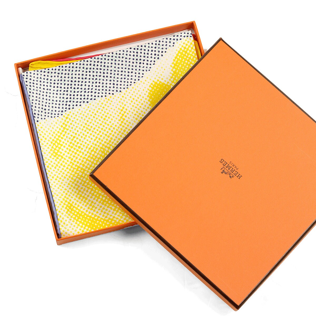 Hermes Scarf "Regard de Soie" by Clement Balcon 70cm Silk