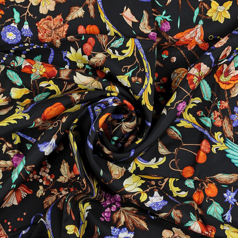 Hermes Scarf "Pierres d'Orient et d'Occident" by Zoe Pauwels Vintage 90cm Silk