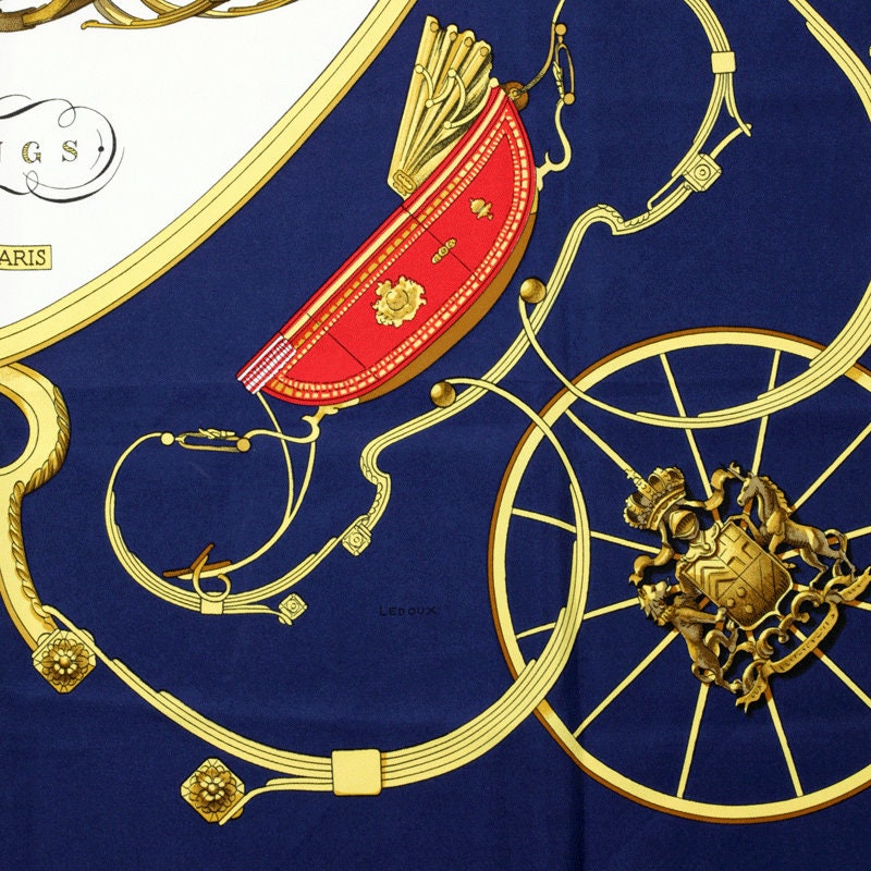 Hermes Scarf "Springs" by Philippe Ledoux 90cm Silk