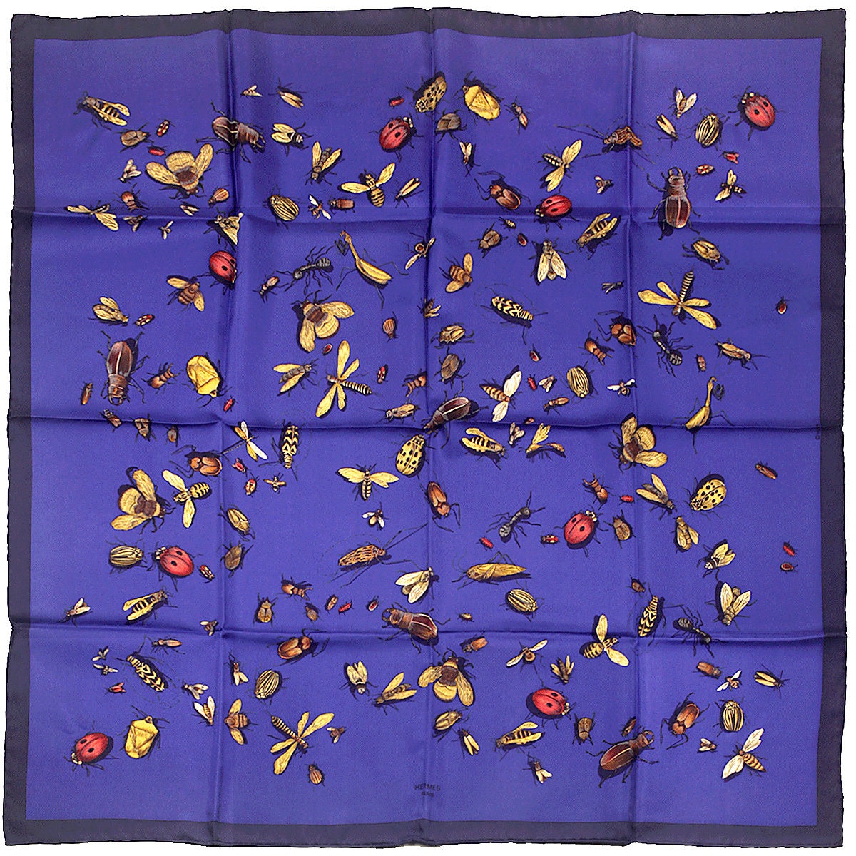 Hermes Scarf "Les Insectes" by Hugo Grygkar 90cm Silk