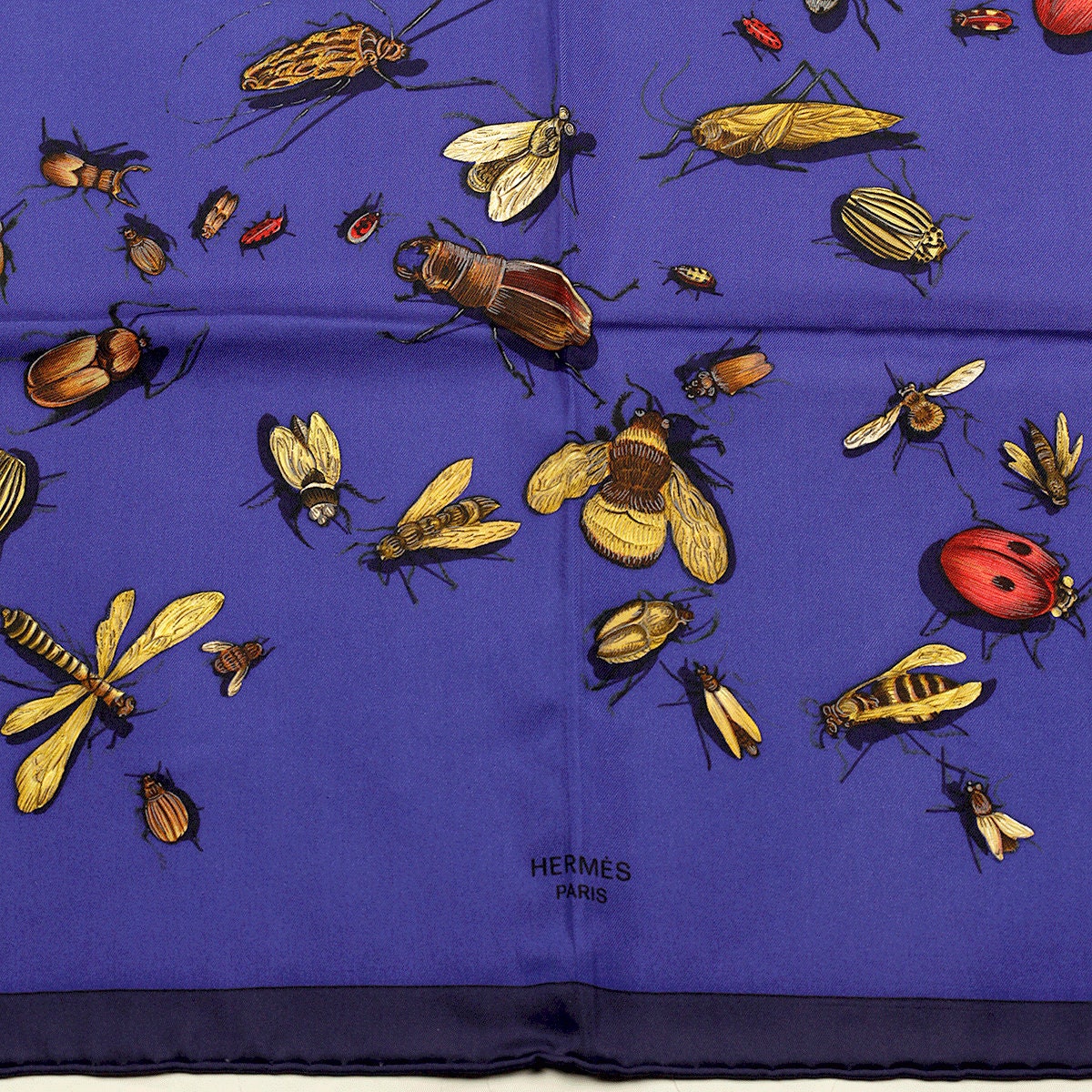 Hermes Scarf "Les Insectes" by Hugo Grygkar 90cm Silk