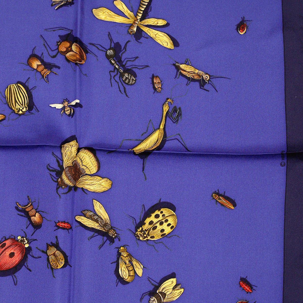 Hermes Scarf "Les Insectes" by Hugo Grygkar 90cm Silk