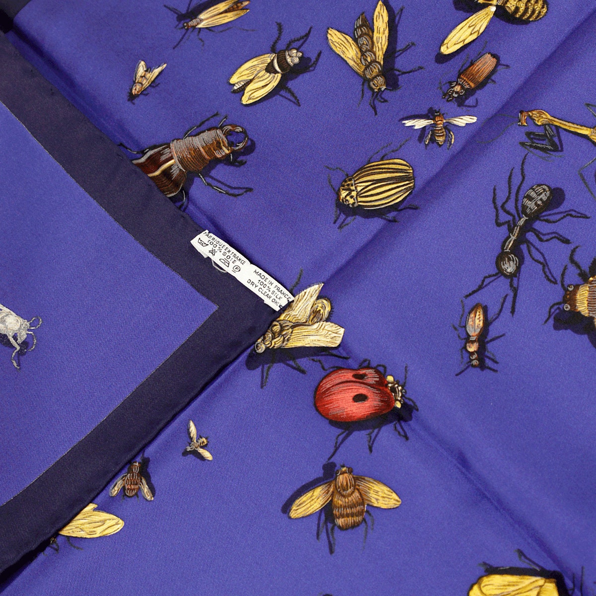 Hermes Scarf "Les Insectes" by Hugo Grygkar 90cm Silk