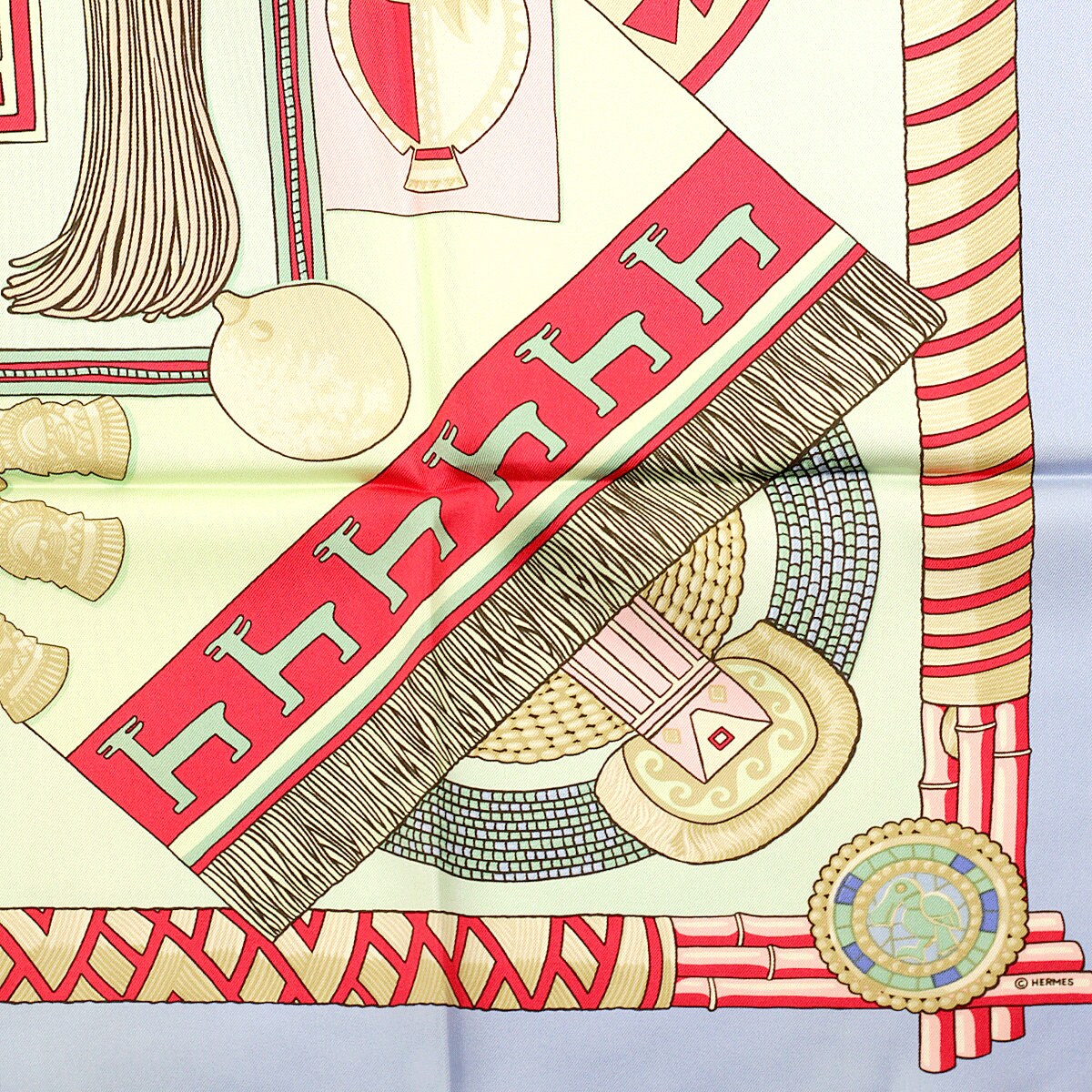 Hermes Scarf "Huaca Piru" by Sophie Koechlin 90cm Silk