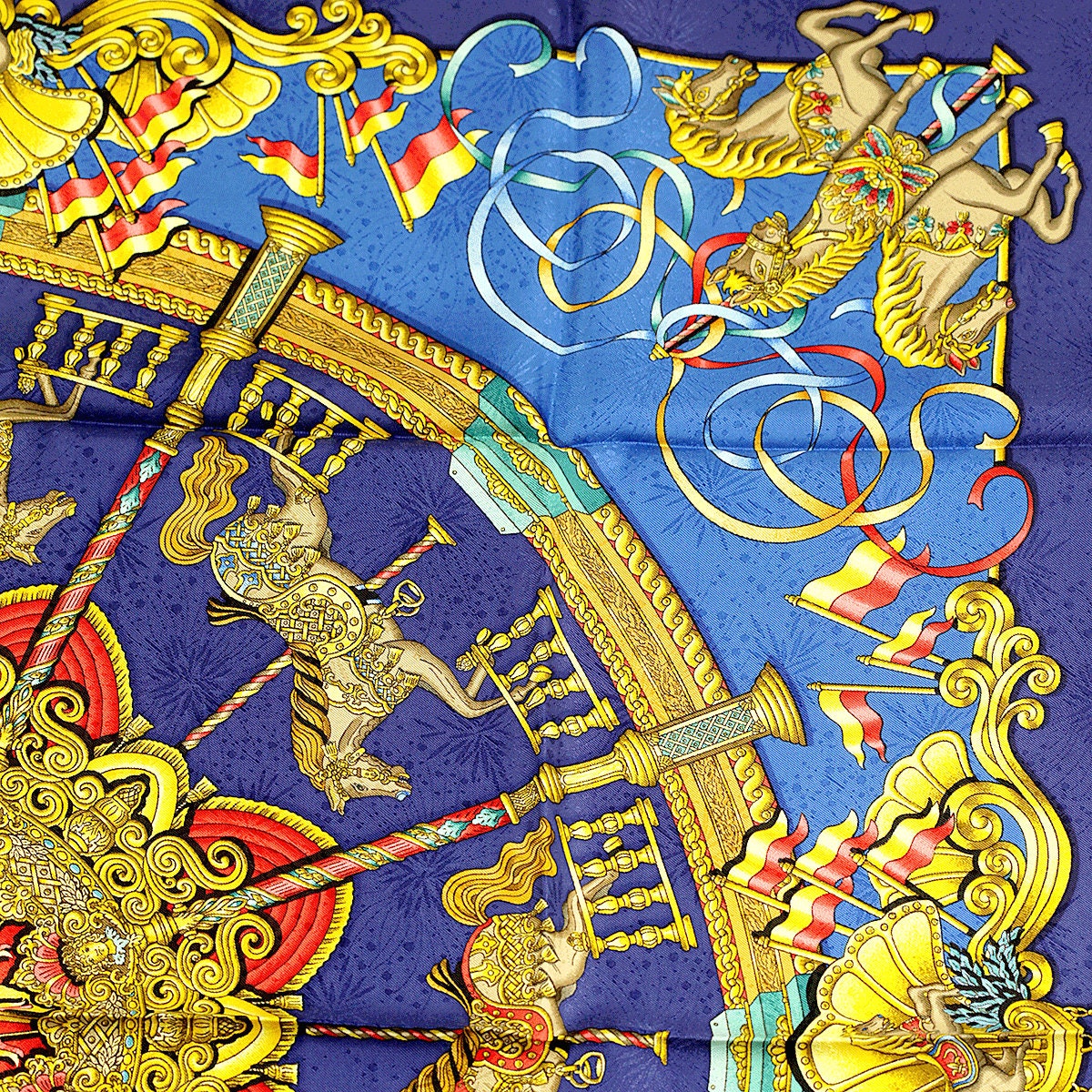Hermes Scarf "Luna Park" by Joachim Metz 90cm Silk Jacquard