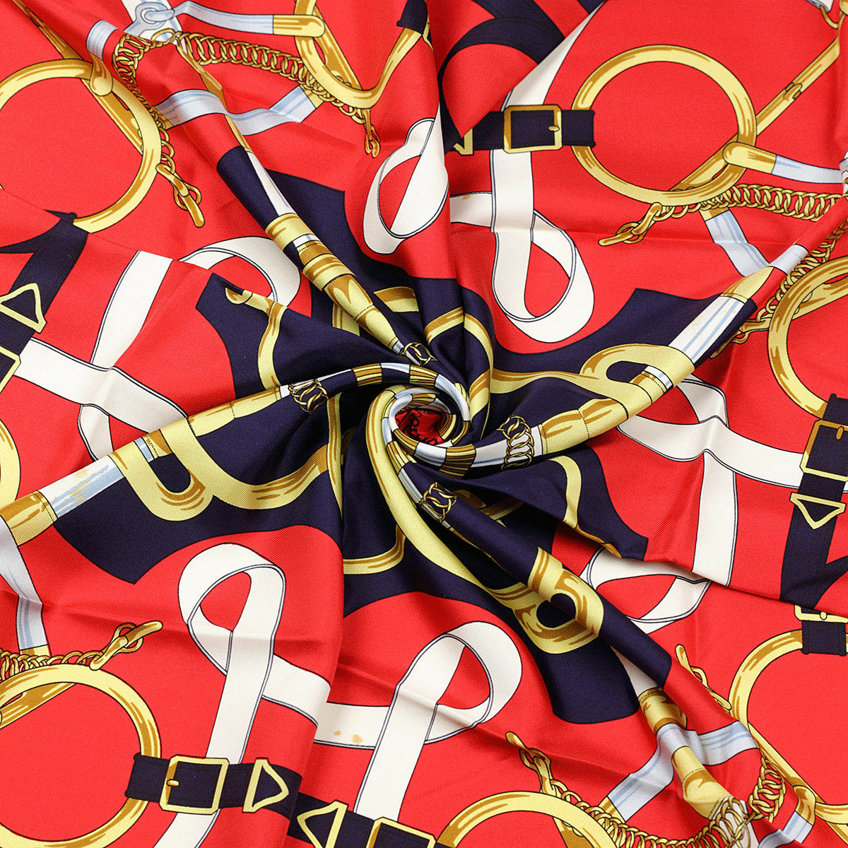Hermes Scarf "Eperon d'Or" by Henri d'Origny Vintage 90cm Silk