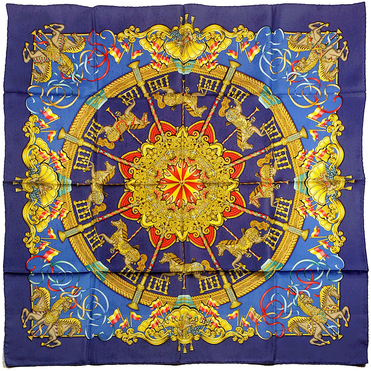 Hermes Scarf "Luna Park" by Joachim Metz 90cm Silk Jacquard