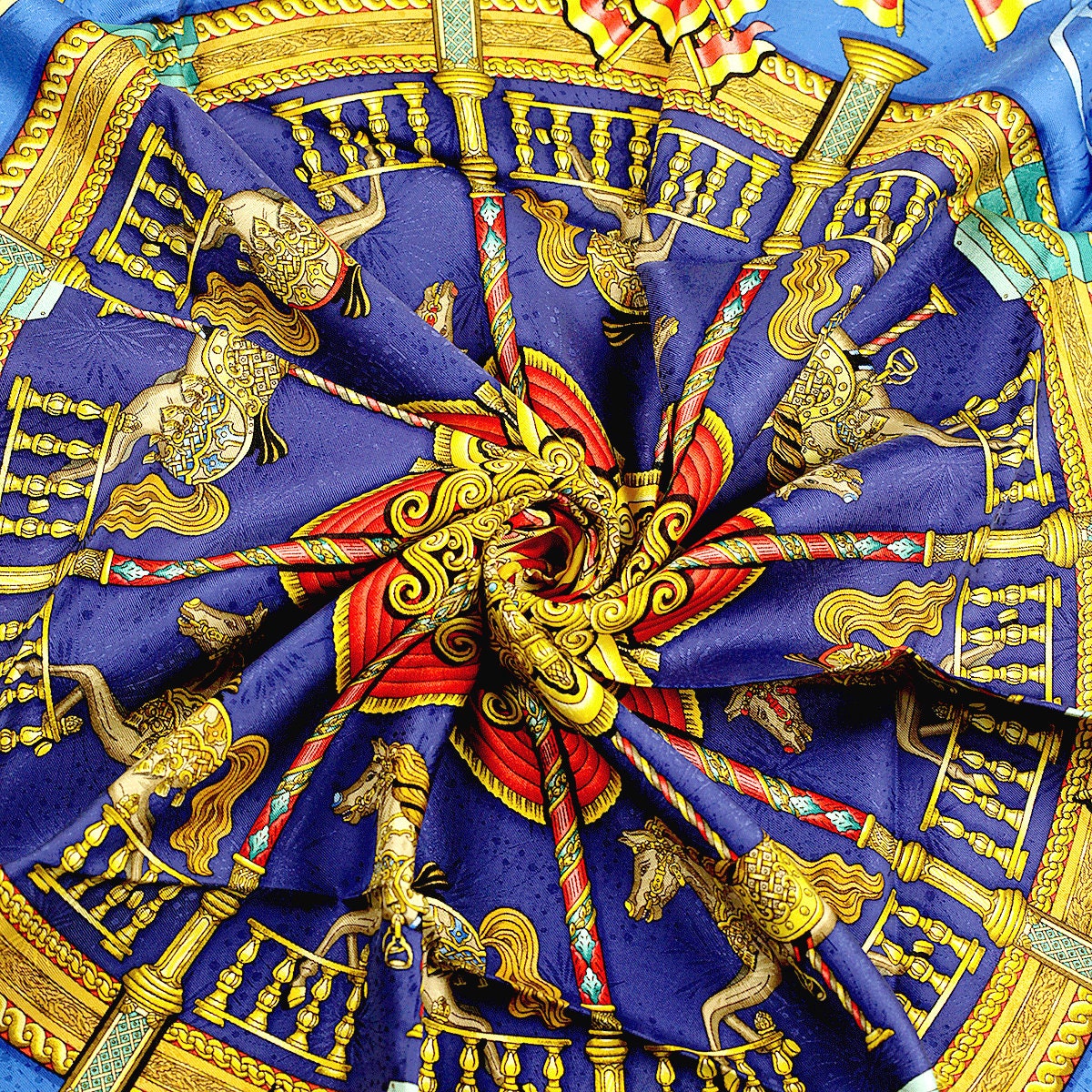 Hermes Scarf "Luna Park" by Joachim Metz 90cm Silk Jacquard