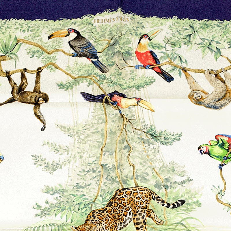 Hermes Scarf "Equateur" by Robert Dallet 90cm Silk