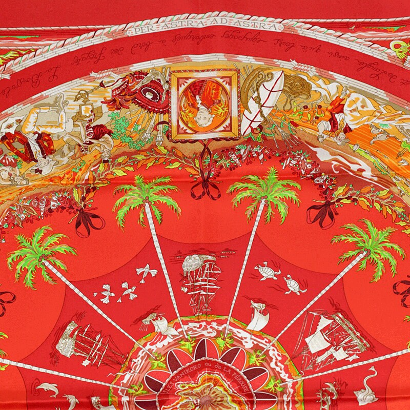 Hermes Scarf "Per Astra Ad Astra" by Sandra Laroche 90cm Silk