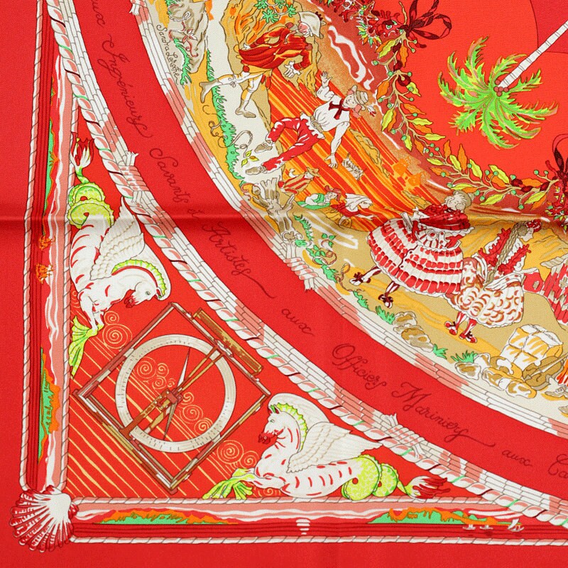 Hermes Scarf "Per Astra Ad Astra" by Sandra Laroche 90cm Silk