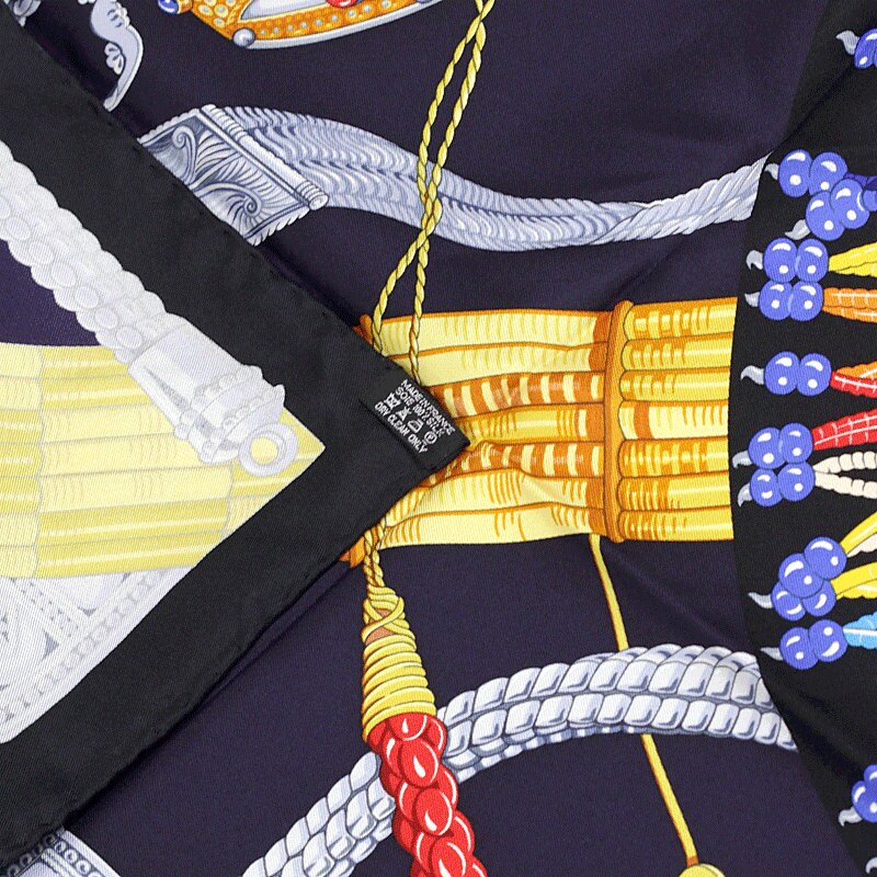 Hermes Scarf "Ceintures et Liens" by Laurence Bourthoumieux 90cm Silk