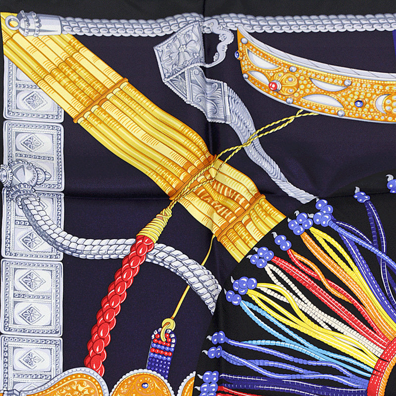 Hermes Scarf "Ceintures et Liens" by Laurence Bourthoumieux 90cm Silk
