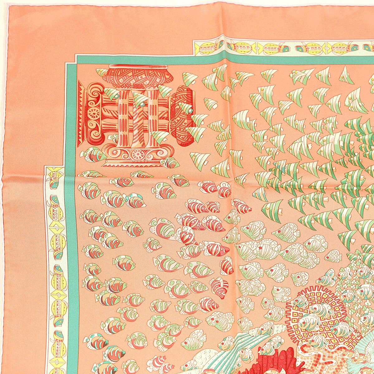 Hermes Scarf "Rencontre Oceane" by Annie Faivre 90cm Silk