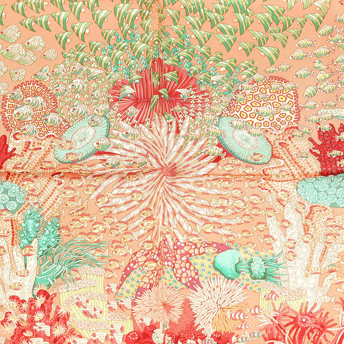 Hermes Scarf "Rencontre Oceane" by Annie Faivre 90cm Silk