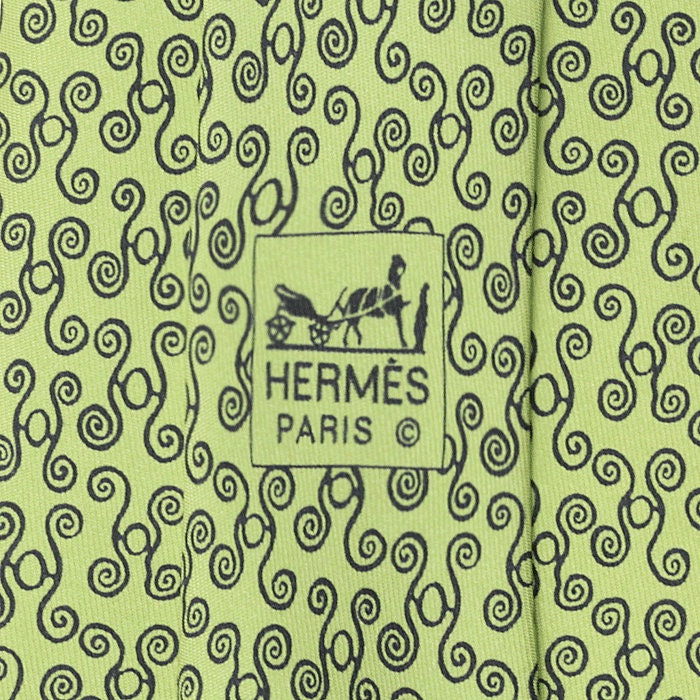 Hermes Men's Silk Tie H Geometric Pattern 5256