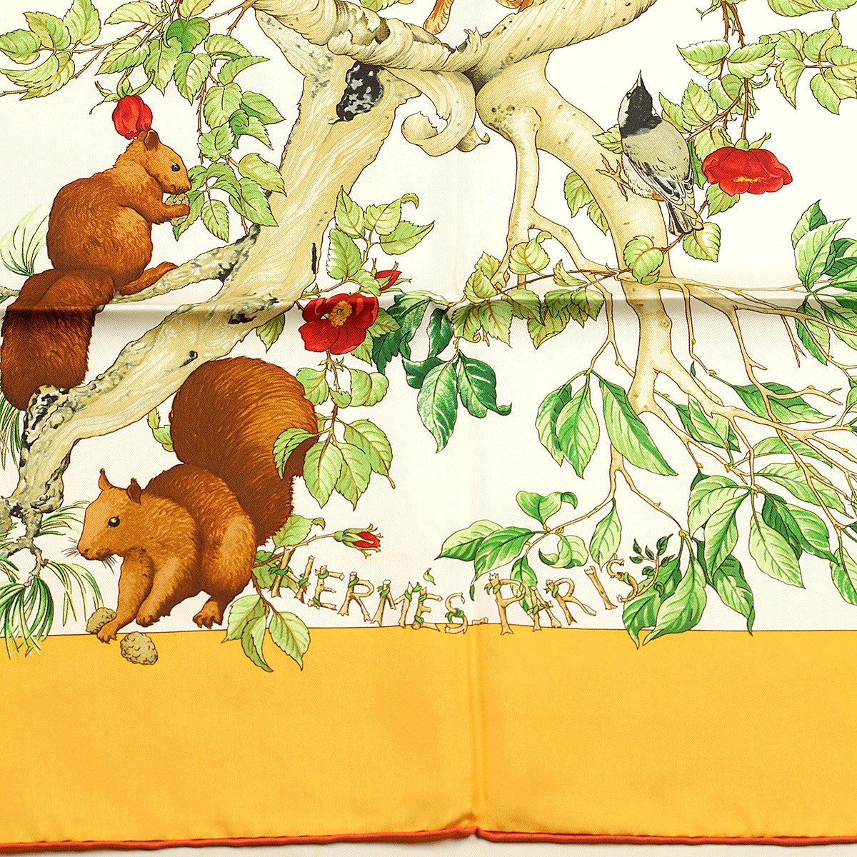 Hermes Scarf "Au Coeur des Bois" by Zoe Pauwels 90cm Silk