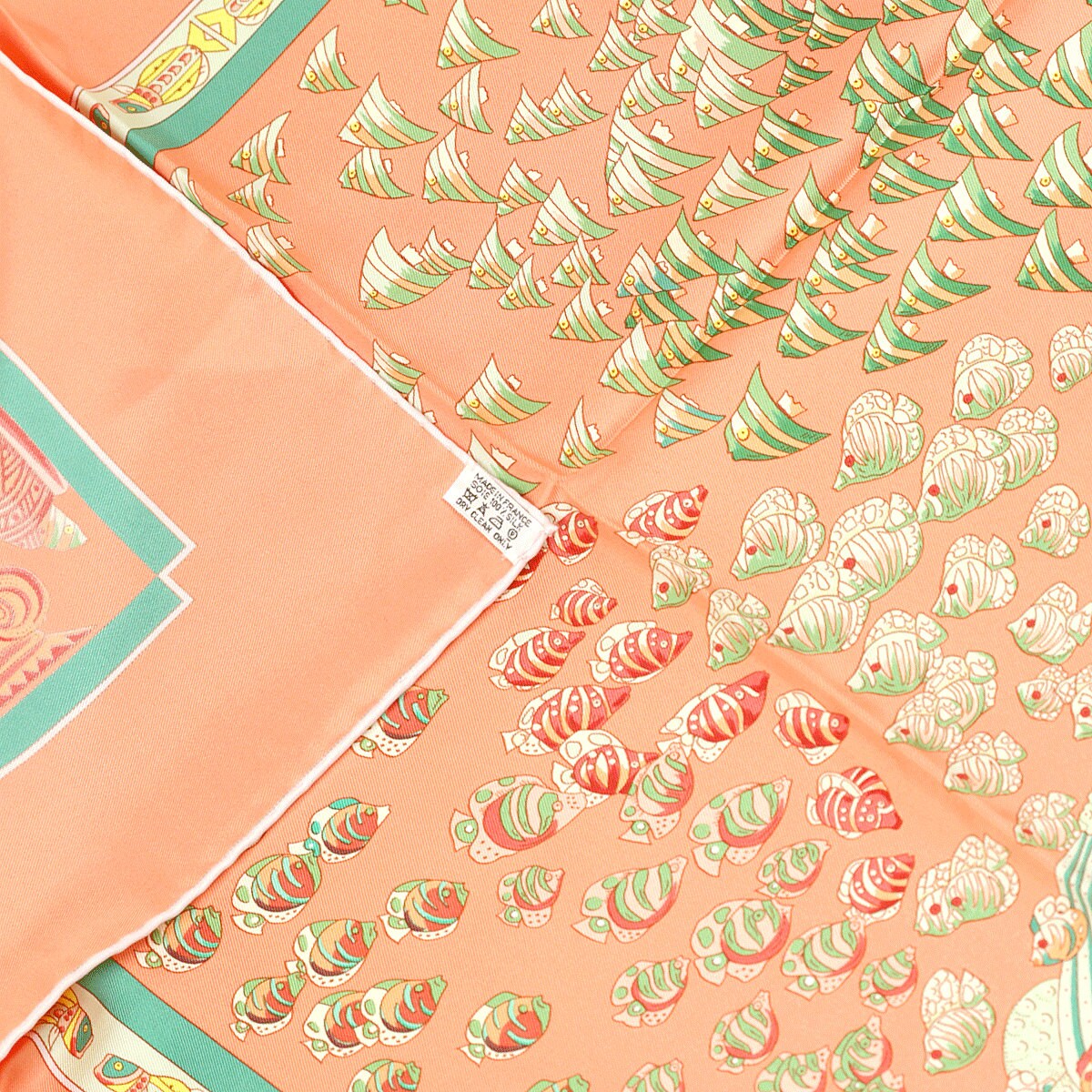 Hermes Scarf "Rencontre Oceane" by Annie Faivre 90cm Silk